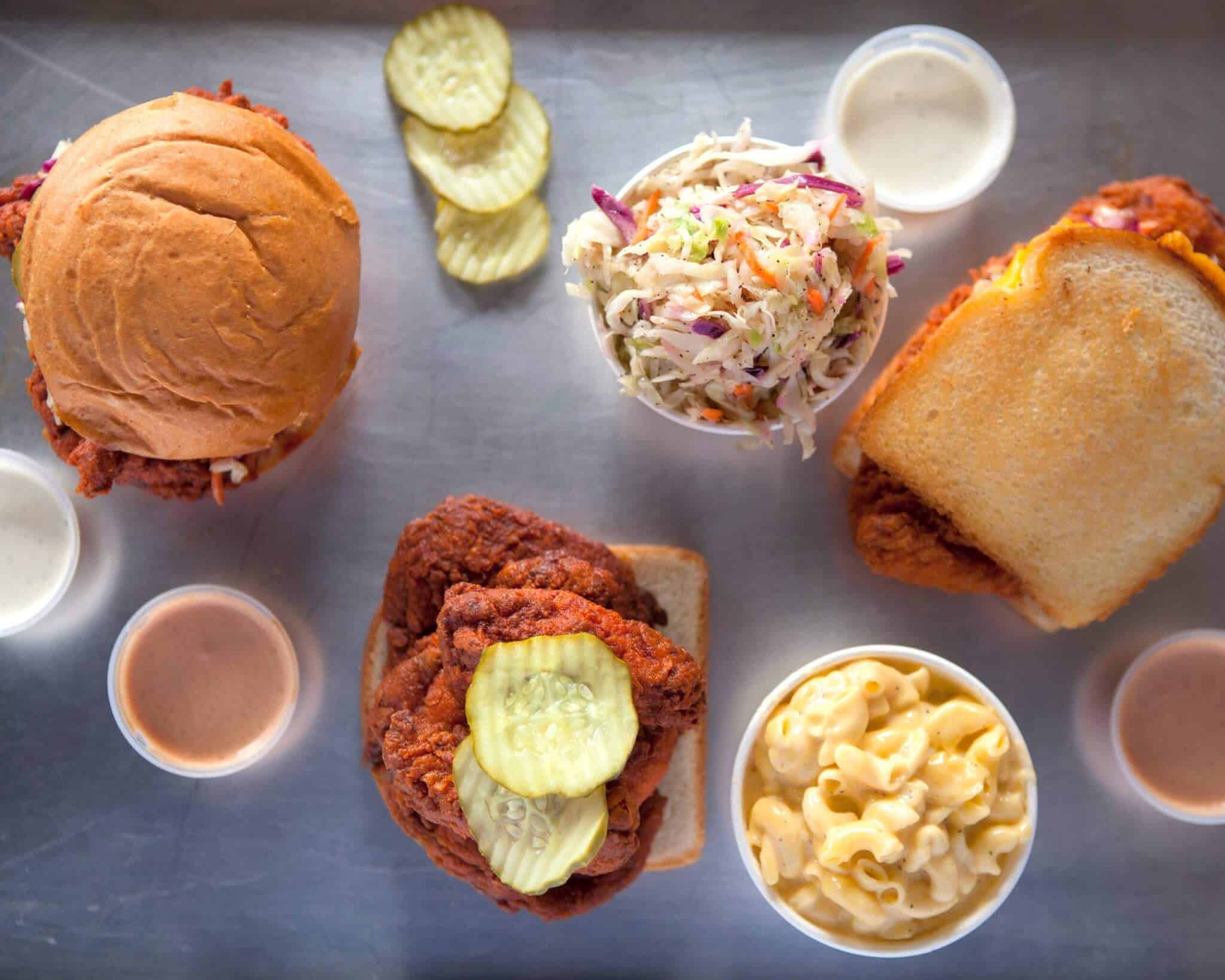 Crimson Coward Nashville Style Hot Chicken Sandwich & Sides