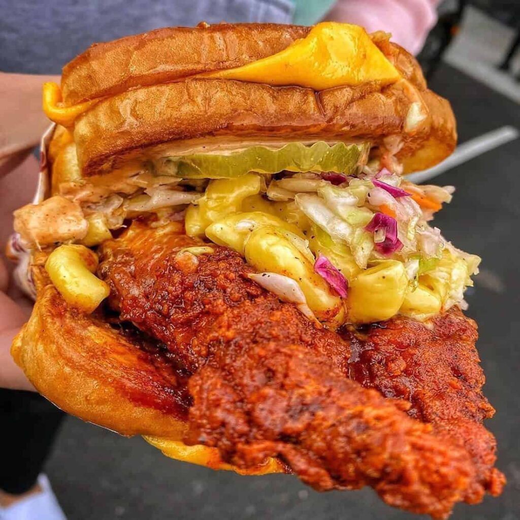 The Nashville Hot Chicken Sandwich Top 1 Sandwich Crimson Coward